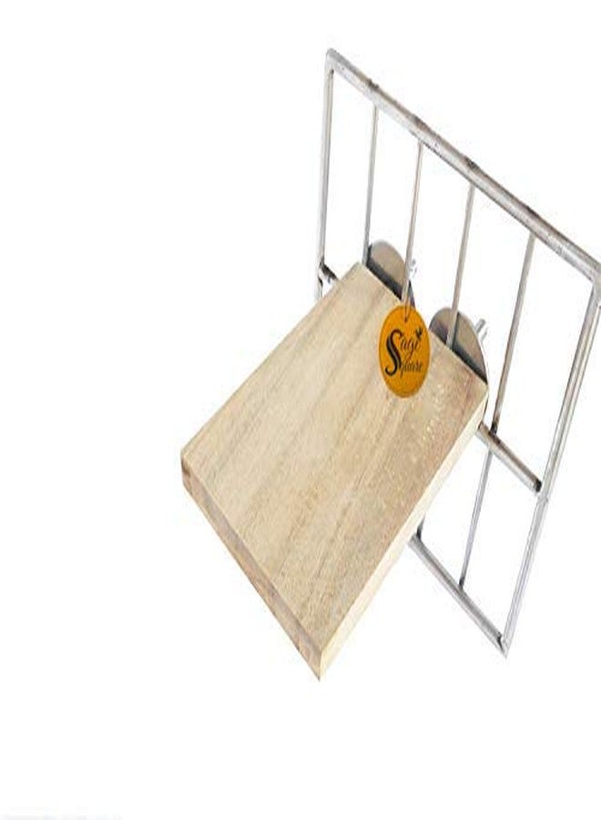 Sage Square Rectangle Natural Wood Platform 3"*4" - A Perfect Perch and Playground for Your Feathered Friend,Promote Physical and Mental Well-Being, Create a Natural Habitat. - Image 2